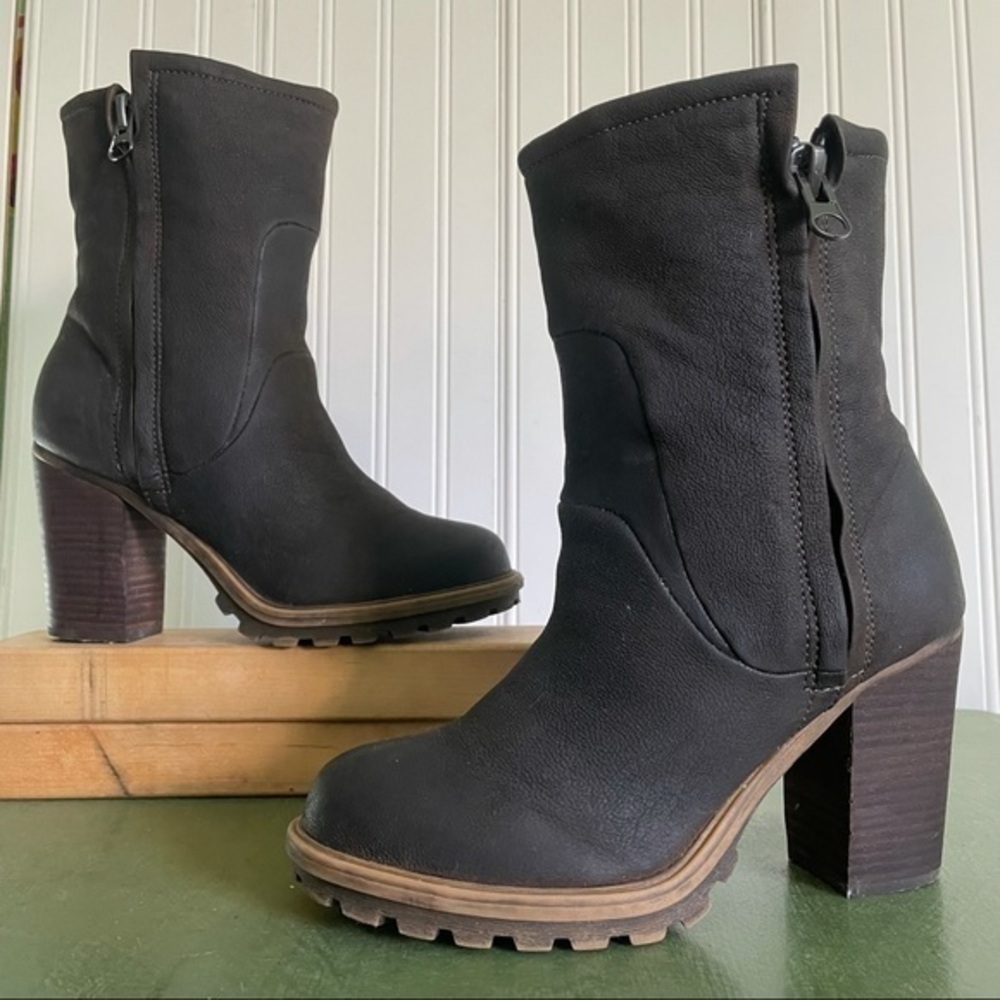 Aldo Fleece-Lined Double Zipper Mid Calf Boots
